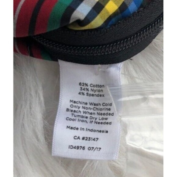 Talbots Womens Stewart Plaid Poplin Ruffle Top‎ Petite SP Holidays NWT $90 - Picture 8 of 10